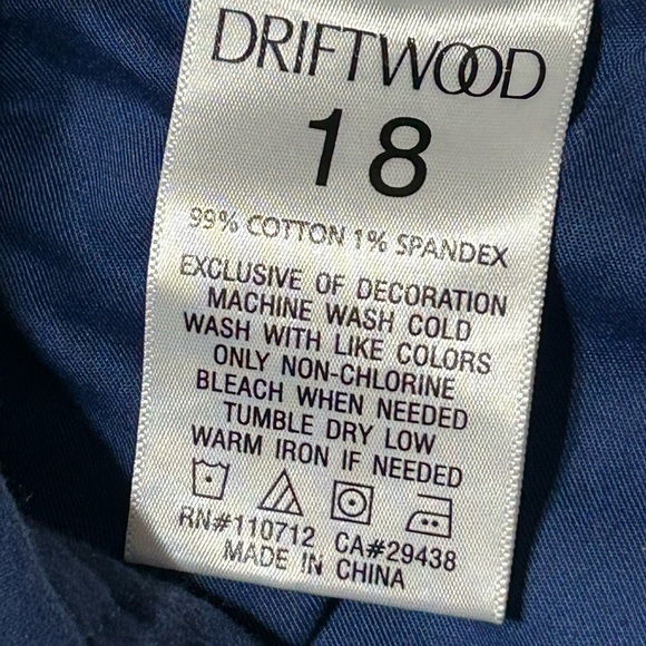 Driftwood "Wyatt" deep navy embroidered corduroy NWT Paisley Pants - Picture 9 of 9